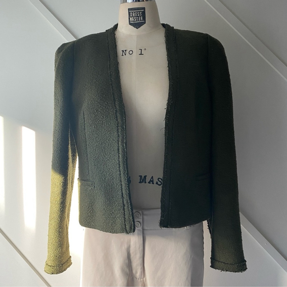 Blogger’s Fave! Zara Textured Shoulder Pad Jacket Blazer - S - Picture 3 of 13